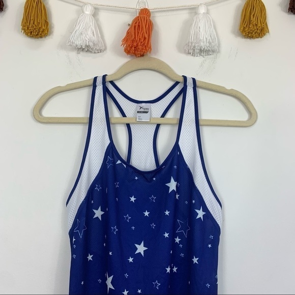 Old Navy Mesh Americana Pattern Royal Blue White Tank Top Size Small - Picture 3 of 10